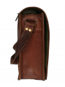 Genuine Leather Crossbody Full Flap Messenger Magnetic Snap Men Shoulder Bag